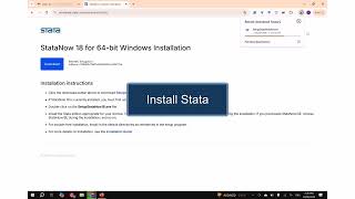 Installing Stata 18 on a Windows Computer [upl. by Ecnarwal]