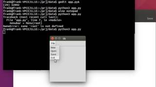 Python Tkinter Tutorial  menubar [upl. by Clo]