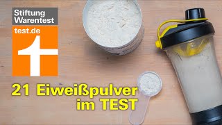 Test Eiweißpulver 4 Proteinpulver schadstoffbelastet  21 ProteinShakes getestet Whey Protein [upl. by Atilem]