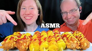 ASMR CORN DOGS FEAST MUKBANG EATING SOUNDS [upl. by Kirby]