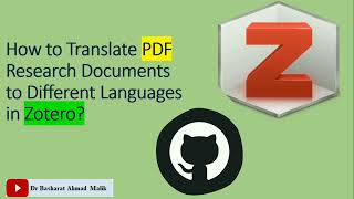 How to Translate PDF Research Documents to Different Languages in Zotero [upl. by Ocnarf]