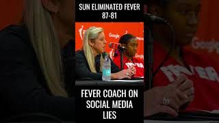 Indiana Fever Coach On Social Media Lies shorts caitlinclark [upl. by Lethia]