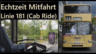 Echtzeit Mitfahrt mit dem Traditionsbus 2626 auf der Linie 181 nach Steglitz Cab Ride Sound [upl. by Grizelda]