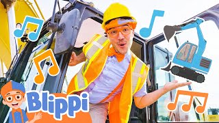 Blippis Brand New Excavator Song Educational Songs for Kids [upl. by Nire]