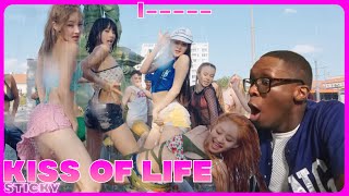 THIS WAS PAINFUL TO WATCH… 🙂  KISS OF LIFE 키스오브라이프 Sticky MV REACTION [upl. by Hassin]