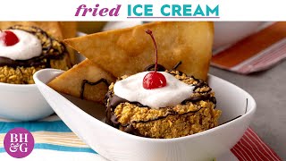 Youve Got to Try This Deep Fried Ice Cream for Dessert  Eat This Now  Better Homes amp Gardens [upl. by Ralston902]