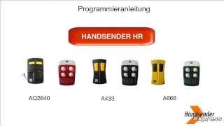 Programmierung meines Handsenders HR [upl. by Nref]