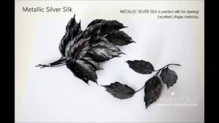 Silk flower making  METALLIC SILVER SILK [upl. by Eintruok562]