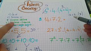 İşlem önceliği  antrenmanlarla matematik 1  sıfırdan matematik  temel matematik [upl. by Rogerio]