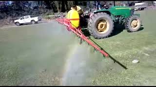 Fumigadora de barra pulverizador para tractor agricola 400 litros barra 8 metros wwwtecnodelivcl [upl. by Dumanian142]