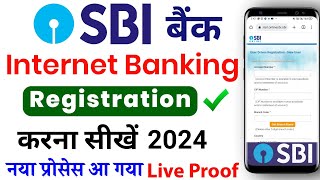 SBI Internet Banking Registration 2024  sbi net banking activation  sbi net banking registration [upl. by Teague]