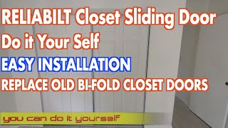 RELIABILT Sliding Closet Door Installation LOWES EASY DIY [upl. by Ansley]