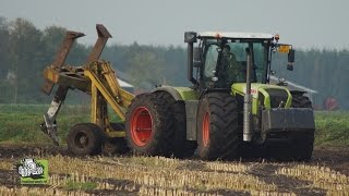 Grondverbetering met Claas Xerion 3300 Trac VC en getrokken woelpoot Trekkerweb [upl. by Roswald]