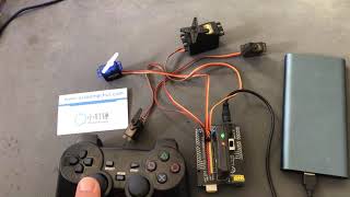 Fourdegreeoffreedom servo PS2 remote control kit for arduino [upl. by Waddell]