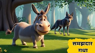 The Donkey And Wolf Story  Cartoon In Hindi  Bedtime amp Moral Stories For Kids In Hindi [upl. by Mechelle]