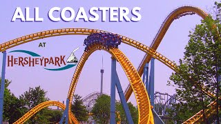 All Coasters at Hershey Park  OnRide POVs  Front Seat Media [upl. by Erland421]