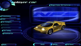 NFS High Stakes  Wiegert Vector W8 Twin Turbo replay cam [upl. by Rotow]