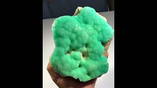 Vivid sea green Aragonite specimen [upl. by Ydde]