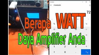 Menghitung DAYA POWER AMPLIFIER [upl. by Burtis]