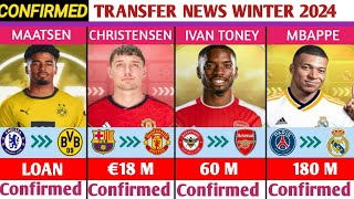 ALL CONFIRMED AND RUMOURS WINTER TRANSFER NEWSDONE DEALS✔CHRISTENSEN TO MAN UTDMAATSEN TO BVB [upl. by Lillis784]