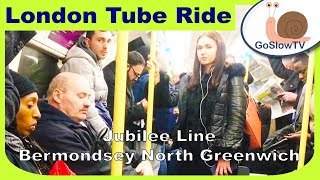 London Underground Tube Ride  Bermondsey To North Greenwich  Jubilee Line  Slow TV  2019 [upl. by Dlarej179]