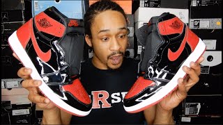 Jordan 1 Patent Leather Bred Early Review  On Feet [upl. by Senilec]