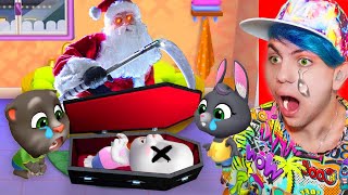 BABBO NATALE CATTIVO ha UCCISO TALKING ANGELA su TALKING TOM AMICI [upl. by Meraree272]