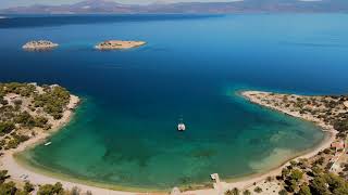 Molos Beach  Hydra Island [upl. by Luoar]