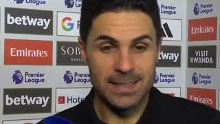 Mikel Arteta reaction to Arsenal vs West ham 20 [upl. by Mahmoud602]