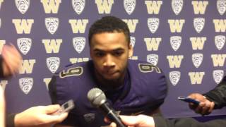 RB Myles Gaskin after Huskies 3423 loss to Utah [upl. by Relyks]