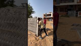 Precast compound boundary wall very easily by labourPrecast boundarywall [upl. by Natlus]