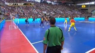 Pep Guardiola vs Tito Vilanova barça football indoor [upl. by Sherurd]