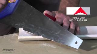 Installing Gyprock plasterboard  How to cut and install Gyprock cornice [upl. by Andree544]