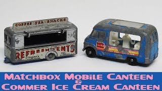 Matchbox Mobile Canteen amp Commer Ice Cream Van Fairground Diorama [upl. by Notyalk582]