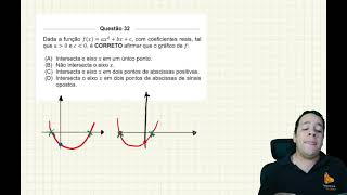 UFT Dada a função 𝑓𝑥  𝑎𝑥2  𝑏𝑥  𝑐 com coeficientes reais talque [upl. by Kier]