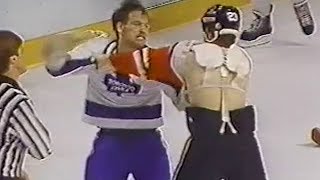 Behn Wilson vs Wendel Clark Feb 1 1986 [upl. by Oniliuqnart]