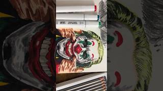 Wait for transition 🔥 joker art artist sketchbook sketch drawing joker2 shorts fanart dc [upl. by Farica]