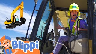 Blippis Excavator Adventure  Learning Construction Vehicles For Kids [upl. by Edmund869]