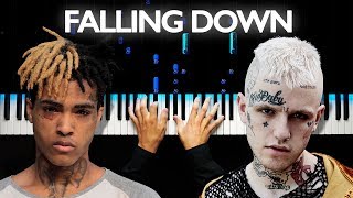 Lil Peep amp XXXTENTACION  Falling Down  Piano Tutorial  Sheets [upl. by Linnea]