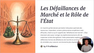 BAC STMG 2025 ECONOMIE Les défaillances de marché et le rôle de lEtat [upl. by Nibur701]