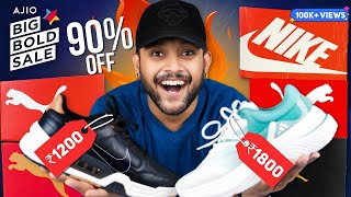 Top Nike Puma Adidas ShoesSneakers Under 10002000 🔥 AJIO BIG BOLD SALE OFFERS 2024  ONE CHANCE [upl. by Aved]