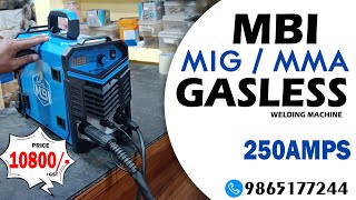 Gasless MIG Welding Machine MBI Professional Welding Equipment migwelding 9750023222 [upl. by Edyak]