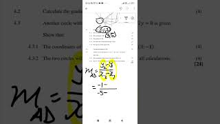 analytical geometry  gradient and angle of inclination  grade 12  paper 2 question 4 [upl. by Krutz]