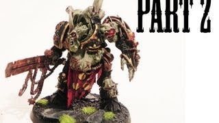 How to paint a Chaos Daemon Prince of Nurgle pt2 [upl. by Ahsiem]