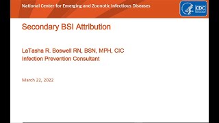 2022 NHSN Training  Secondary BSI and NHSN Sitespecific Infections [upl. by Ebonee]