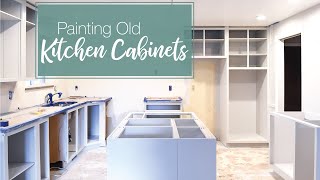 Painting Old Kitchen Cabinets [upl. by Ecaidnac582]