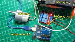 How to use 24VDC relay with Arduino Uno [upl. by Aehr774]