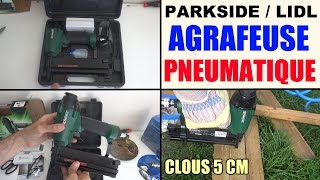 agrafeuse pneumatique air comprime parkside lidl pdt 40 d3  pneumatic stapler  drucklufttacker [upl. by Fablan]