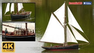 Radio Controlled JOLIE BRISE gaffrigged pilot cutter UltraHD and 4K [upl. by Eisen]