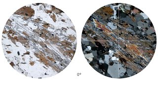 Virtual Microscope Σιλλιμανίτης Βιοτίτης  Sillimanite Biotite [upl. by Holcomb]